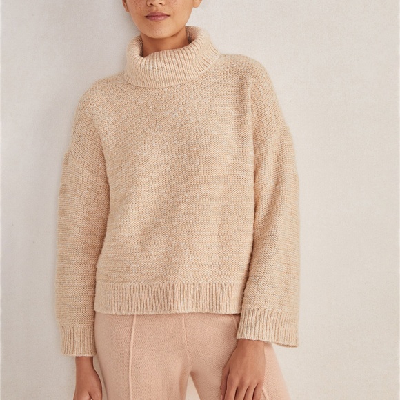 NWOT Women's Haven Well Within Marled Turtleneck Cowl Sweater Size SMALL - Picture 2 of 6